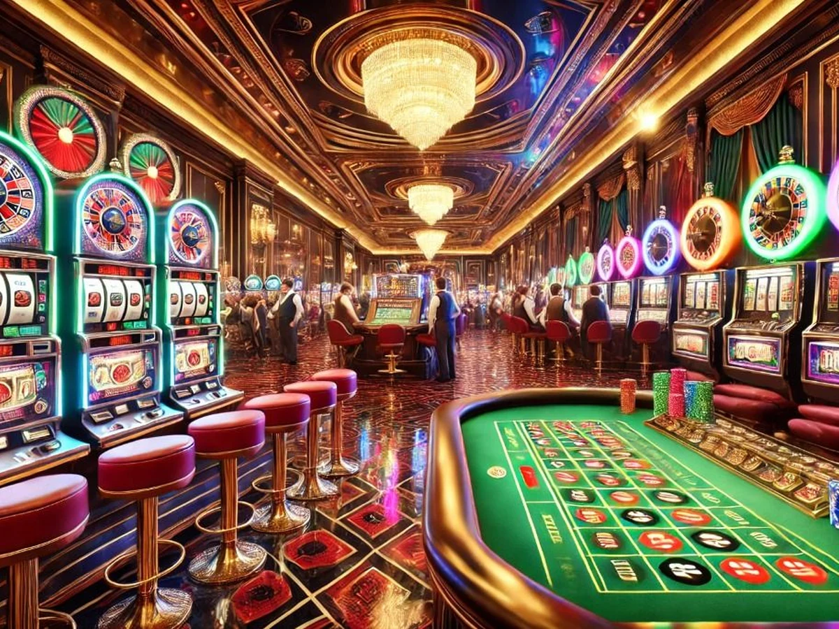 Tampilan permainan slot RP4 dengan reel dan simbol berwarna